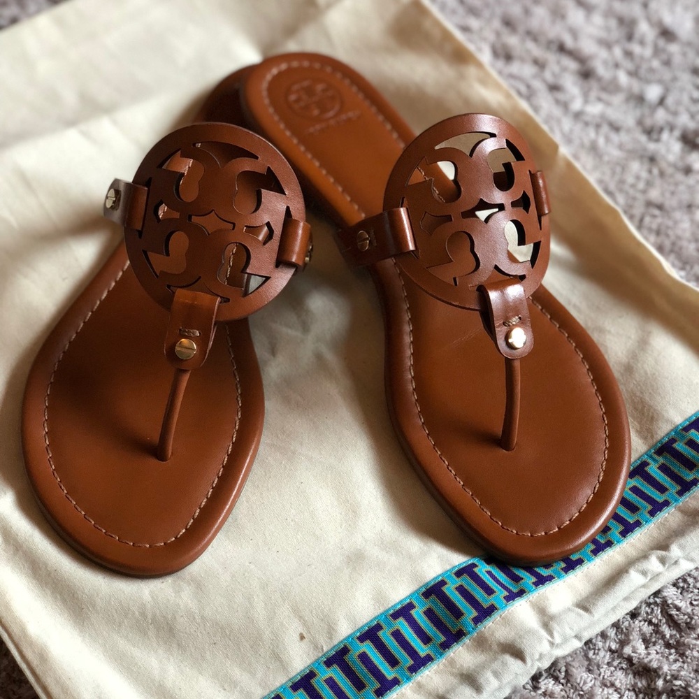 NWT [Tory Burch] Miller Sandals - Tan, Size 9